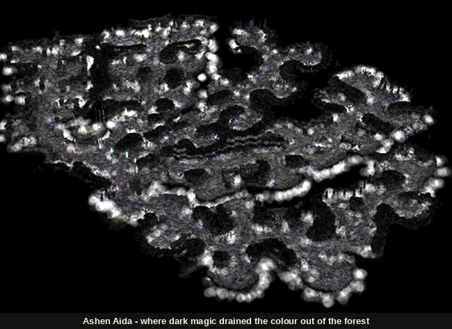 The bleached forest of Ashen Aida