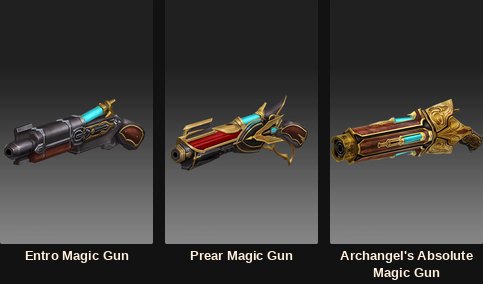 The Entro, Prear and Archangel's Absolute magic guns