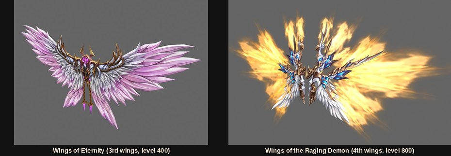 The Wings of Eternity and the Wings of the Raging Demon