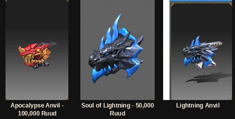 The Apocalypse Anvil, the Soul of Lightning and the Lightning Anvil