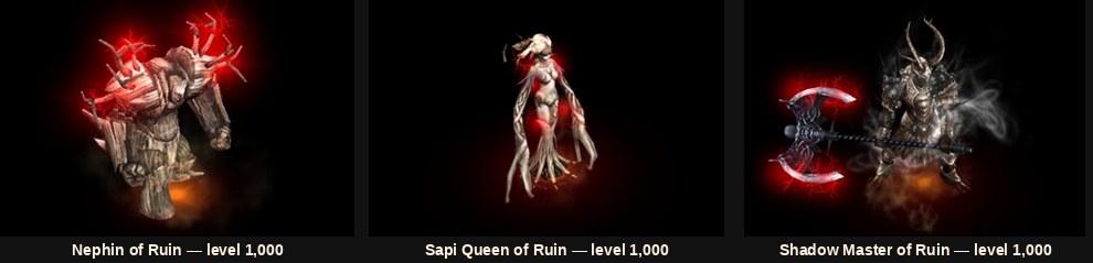 Nephin, Sapi Queen and Shadow Master of Ruin in Mu Online Season 20