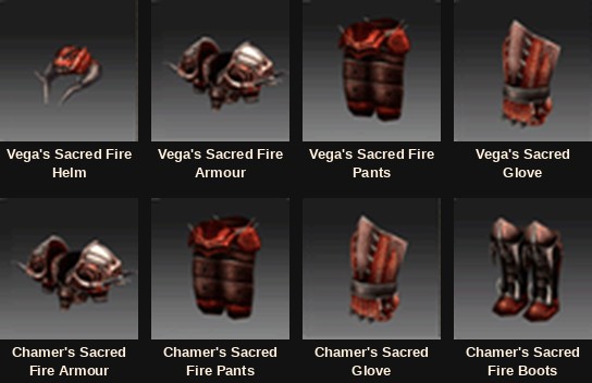 The Vega and Chamer set items added in Mu Online Season 6